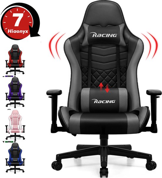 Hiaonyx Gamestoel 170° Verstelbare Rugleuning Grijs - Hiaonyx - €99,99