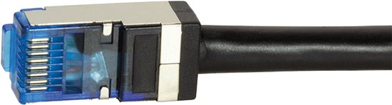 LogiLink CQ7063S RJ45 Netwerkkabel, patchkabel CAT 6A S/FTP 3.00 m Zwart Afgeschermd, UV-bestendig, Oliebestendig 1 stu