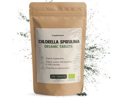 Cupplement Spirulina Chlorella 500 mg Biologisch 300 Tabletten - Algen - Energie & Detox - Superfood - Hawaii - Hawai