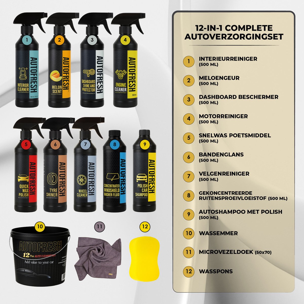 Ruspela Auto Cleaning Kit, 27 Stks Auto Wassen Kit, Auto Detailing Supplies voor Interieur Exterieur Voorruit Luchtopeningen Auto Detailing Borstel Kit voor Auto Motorfiets Fiets Borstels Set en Tas