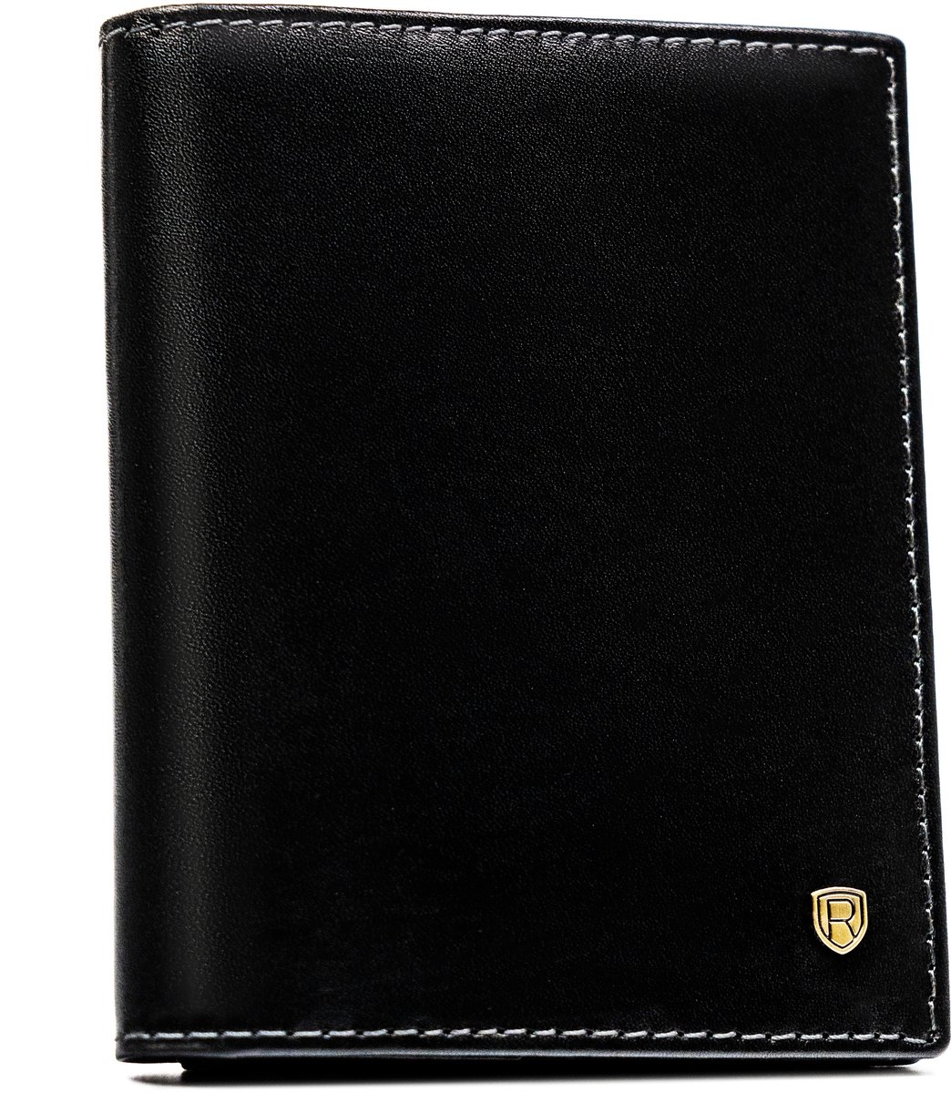 Rovicky N03-RVT - Leren Herenportemonnee - RFID Bescherming - Zwart - Elegant & Functioneel