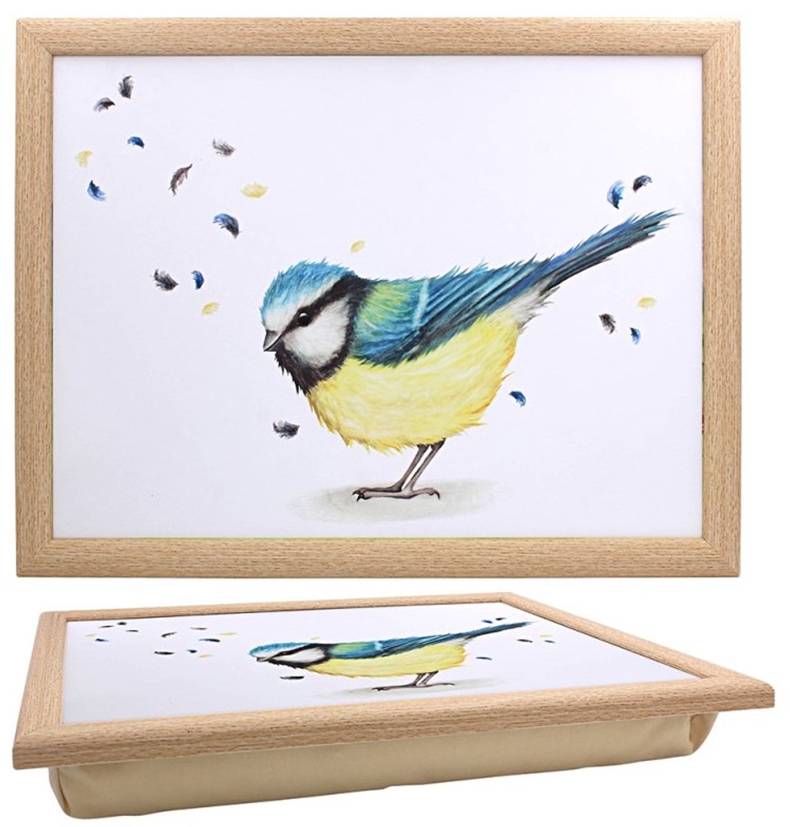 Cosy Creations Schootkussen - Laptray vogel pimpelmees 44 x 33 x 6 cm