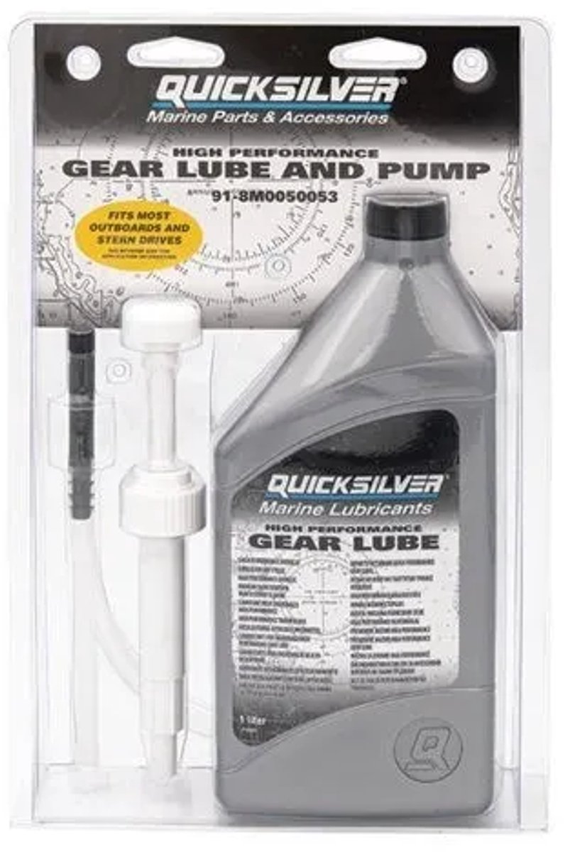 Quicksilver High performance staartstuk olie 1L - SAE90 - 8M0219576 met pomp