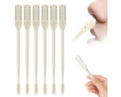 2 in 1 neustrimmer - 6 Stuks - neustrimmer mannen - neustrimmer vrouwen - Neushaartrimmer - Roterende Neushaar Knipper - neus trimmer - neustrimmer en oortrimmer - Handmatig - Reisaccessoires - Wit