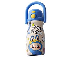 RVS Kinderen Thermosfles met Rietje 500ml - Drinkfles school - Drinkbus kind - 100% Lekvrije Waterfles - Roestvrij Staal Kinderdrinkfles - Isolerend (Warm & Koud) - BPA-vrij - Ideaal voor School, Sport & Onderweg - Lichtgeel