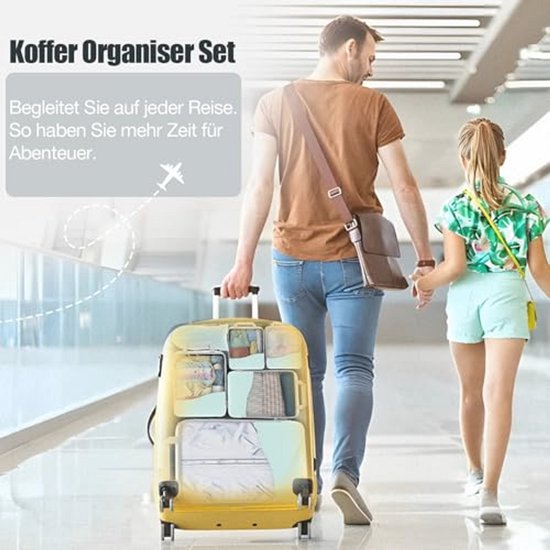 Compressiekubussen voor Koffers en Rugzakken - Reisorganizerset in Blauw — afbeelding 2