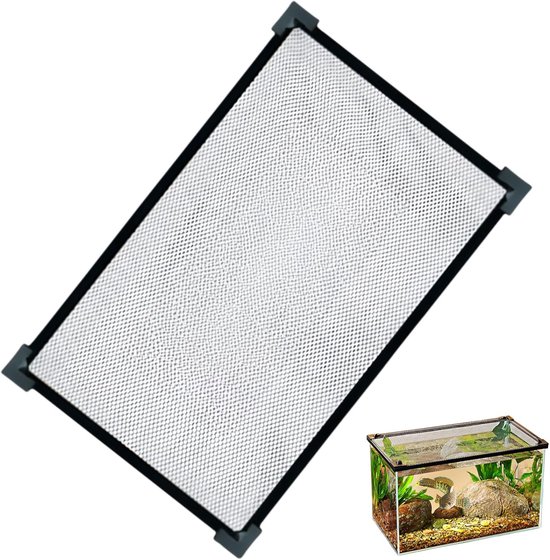 Aquariumzeef, magnetisch aquarium anti-springnet, vissenisolatiebox anti-ontsnappingsnet, afdekking voor vissen, reptielen, schildpadden en andere dieren om te voorkomen dat ze ontsnappen Aquariumzeef, magnetisch aquarium anti-springnet, vissenisolatiebox anti-ontsnappingsnet, afdekking voor vissen, reptielen, schildpadden en andere dieren om te voorkomen dat ze ontsnappen