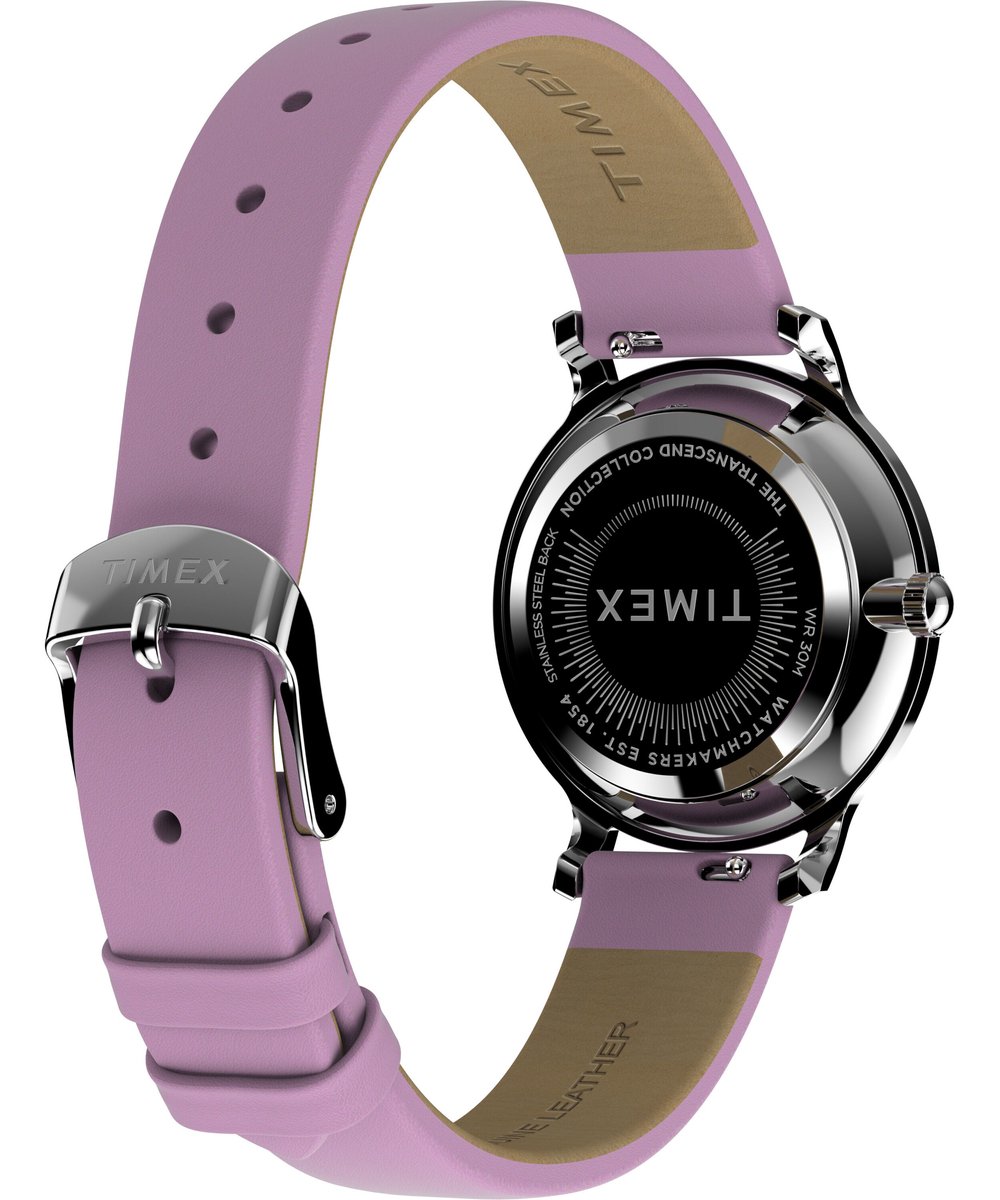 Timex Transcend Kwarts Analoog Horloge Paars Case: 100% Low Lead Brass | Armband: 100% Leather 31 TW2W54700AJ, TW2W54800AJ