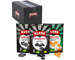 Klene Combidoos - Drop - Mix van Zoute Ovaaltjes, Honingbijtjes & Ademin - Zout, Honing & Eucalyptus - Suikervrij - 14x110gr