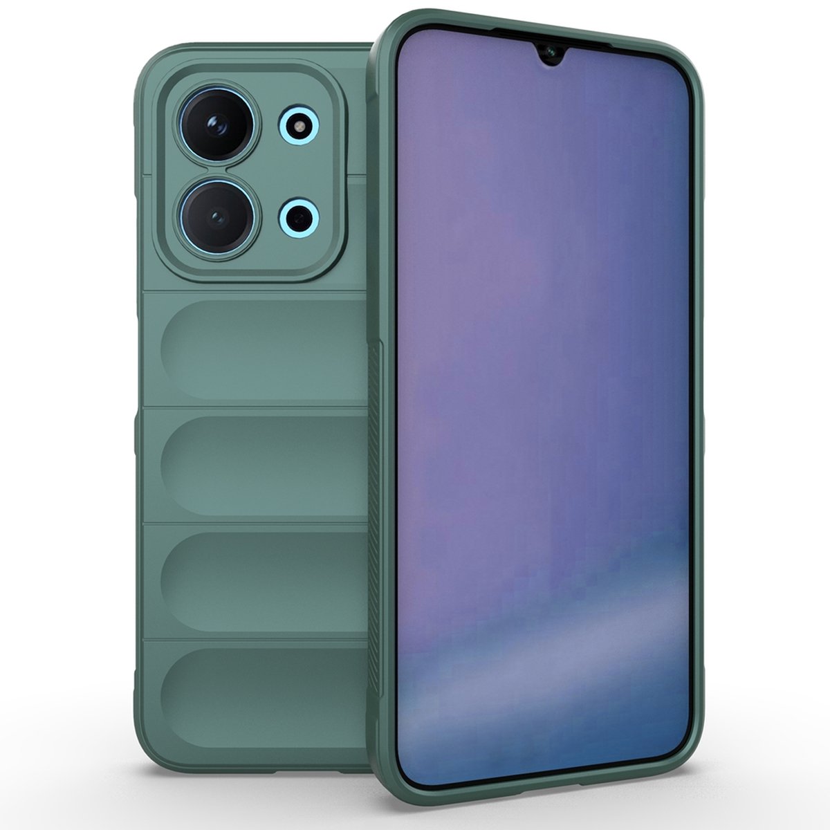 MobyDefend Hoesje - Geschikt voor Xiaomi Redmi 15C 5G - TPU Gripcase - Groen