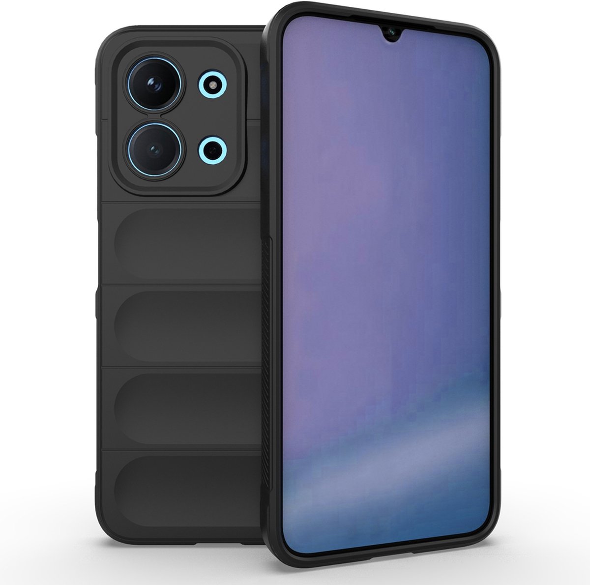 MobyDefend Hoesje - Geschikt voor Xiaomi Redmi 15C 5G - TPU Gripcase - Zwart