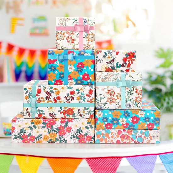 5 rollen cadeaupapier set, 43 x 300 cm cadeaupapierrol met lint en dubbelzijdig plakband, cadeaupapier goud rol voor Kerstmis, bruiloft, verjaardag, afstudeerceremonie