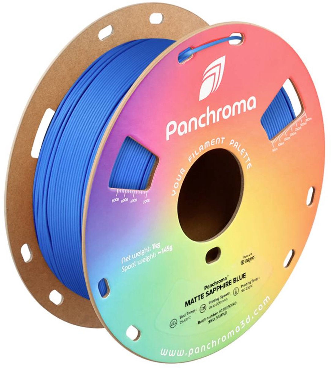 Polymaker CA04038 Panchroma™ Matte Filament PLA kunststof Mat, Gering kunststofgehalte 1.75 mm 1000 g Sapphire Blue, Bl
