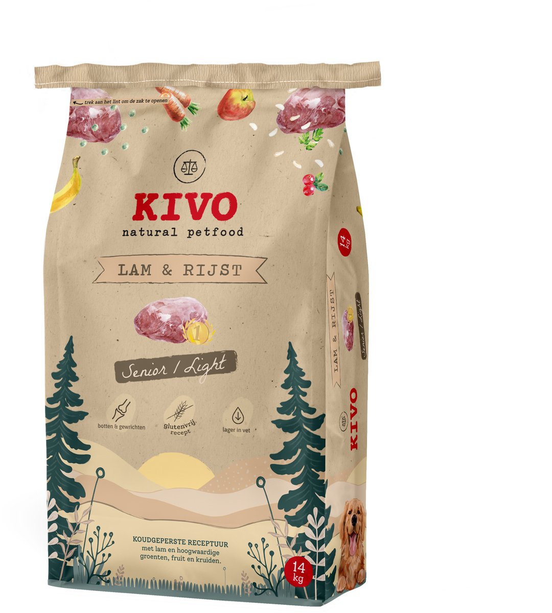 Kivo Lam en Rijst Tarweglutenvrij - 2 x 4 kg