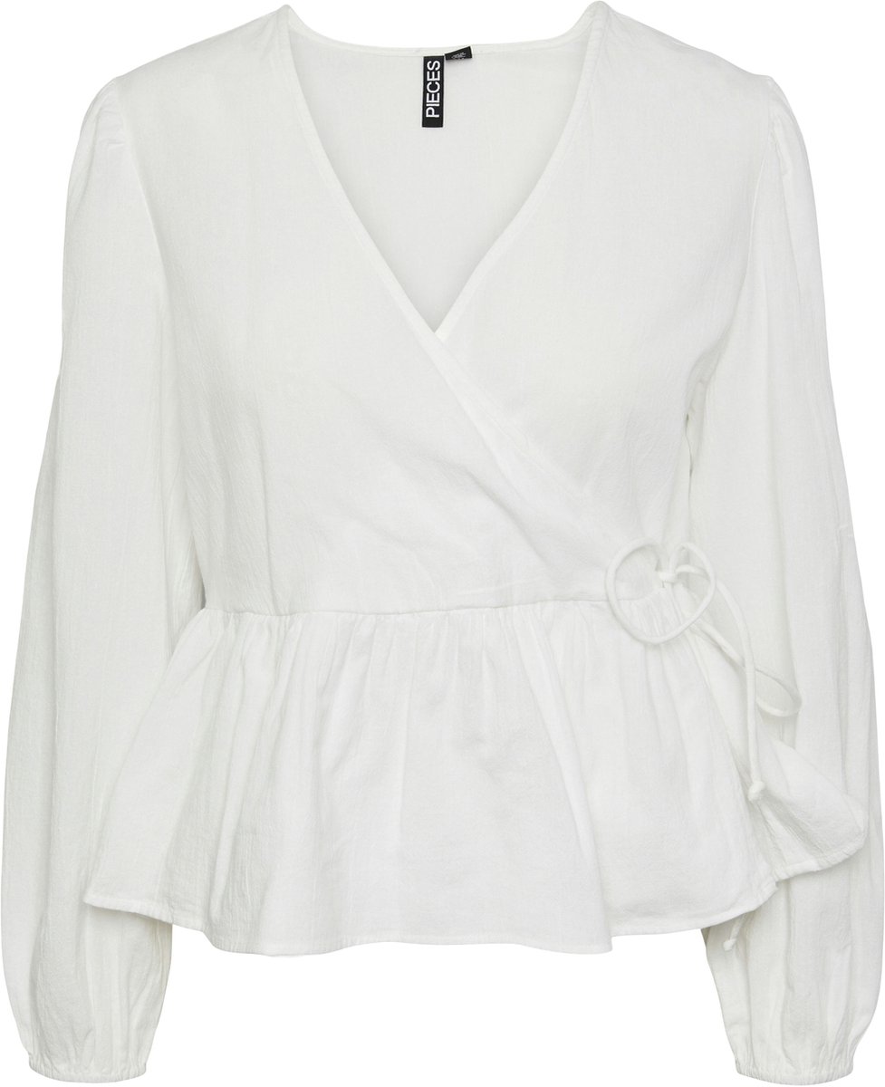 PIECES - PCMILLA LS WRAP TOP - Dames - Blouses