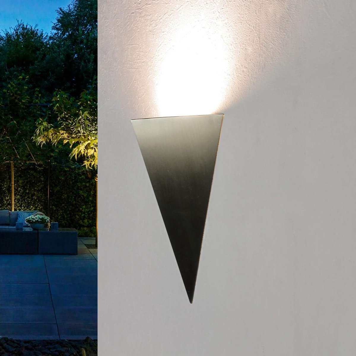 RVS Buitenwandlamp Zilver IP44 LED 4.5W Warm Wit Design