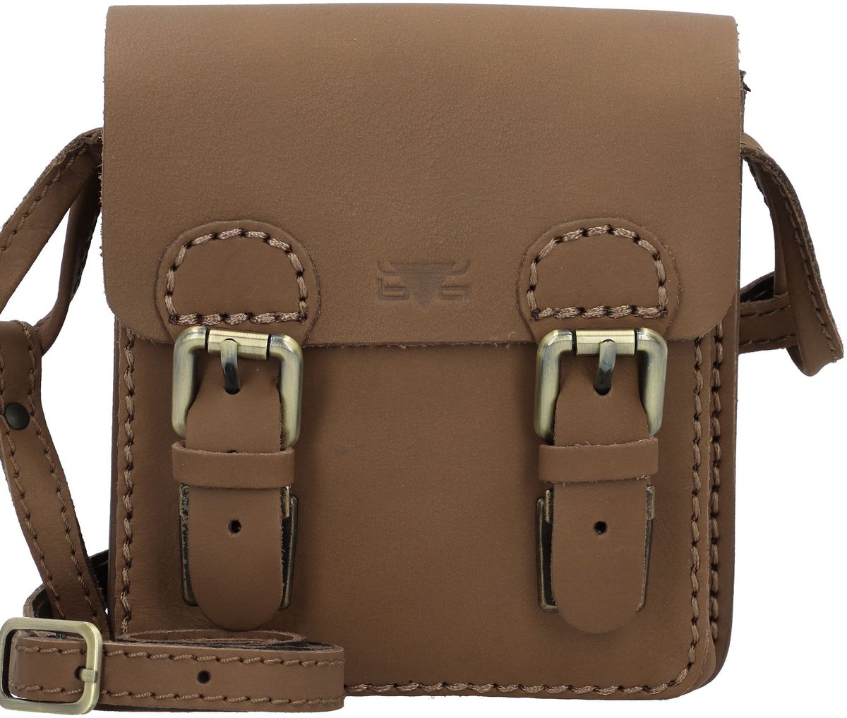 Mika kleine schoudertas leer 15 cm - Dames - braun-matt