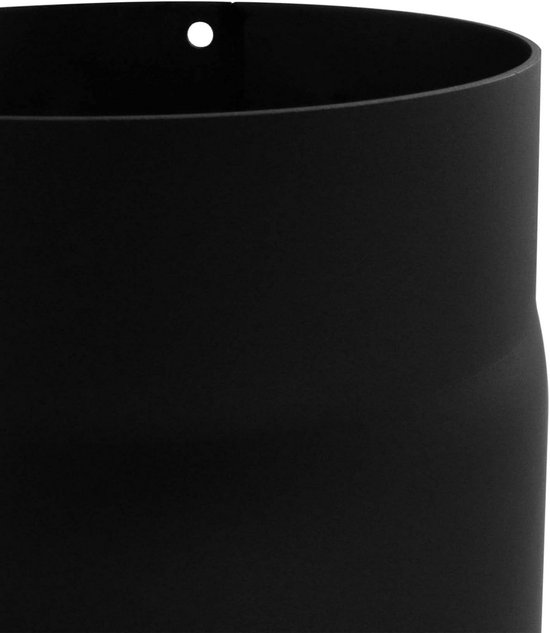 Kachelpijp muurbeugel 125mm gelast zwart - TPC Kachels