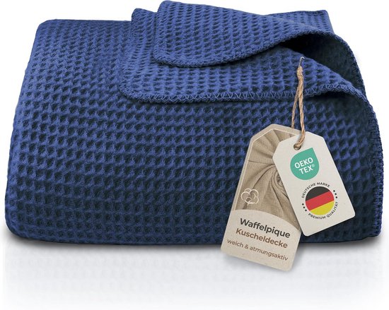 SETEX Wafelpiqué knuffeldeken, veelzijdige deken van 100