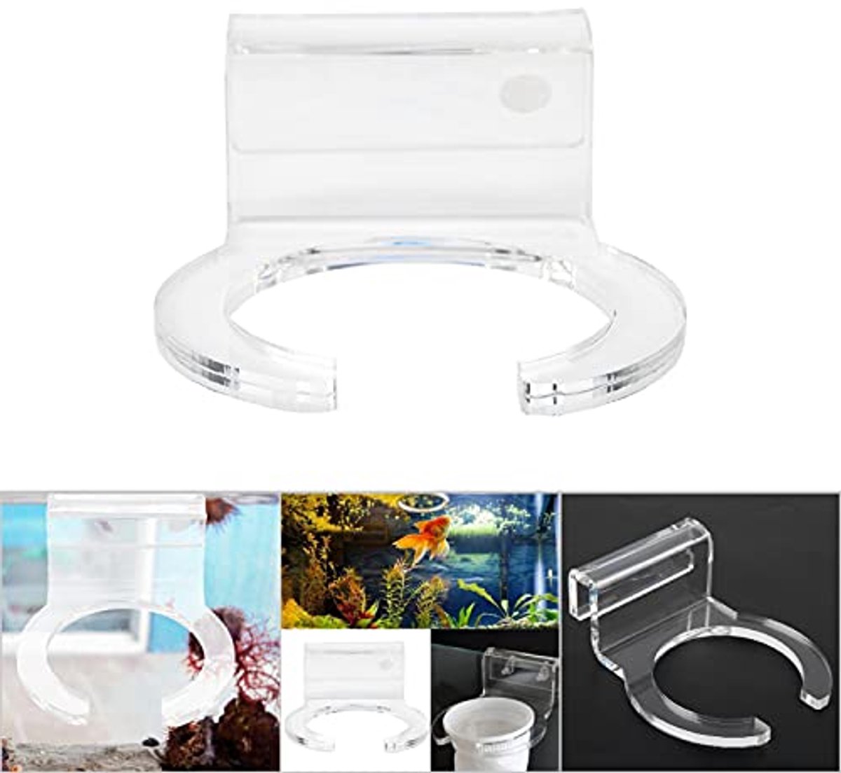 Sump Filter Sock Holder (Mount) en filtersokken voor 5 mm-15 mm van de dikte van tankglas (4 inch), lang aquariumvilt filterzakken voor 4 of 7 inch filtersokken