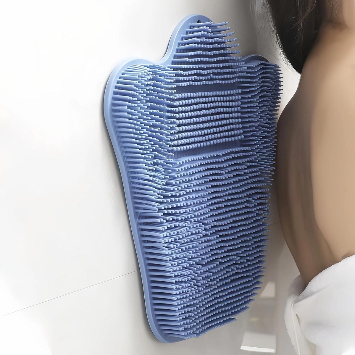 Daity Een rug- en voetmassagemat met zuignap - exfoliërende douchemat voor het reinigen van voeten en rug - een antislip badkameraccessoire geschikt voor mannen - vrouwen en kinderen van alle leeftijden (blauw).