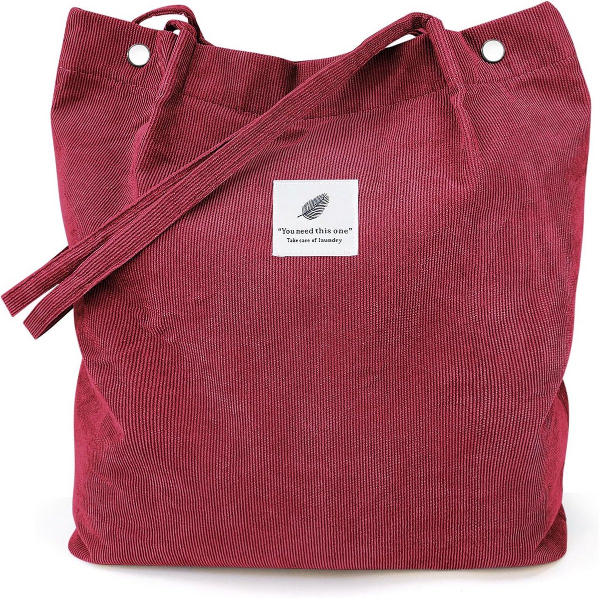 Grote Corduroy Tote Bag Dames Schoudertas voor Werk School Winkelreizen