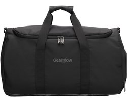 GearGlow® Weekendtas & Sporttas - Zwart - Regenbestendig - Voor Heren en Dames - Duffel Bag - De ideale reistas