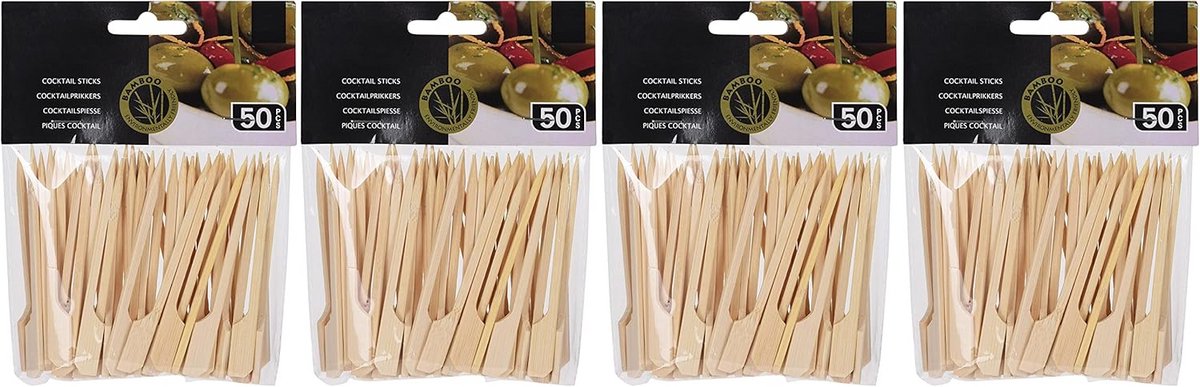 Grote Set Houten Spiesen van Bamboe - Stevige Prikkers voor BBQ, Fingerfood en Fruit