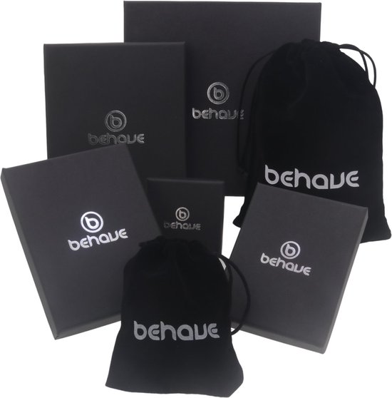 Behave Boucles d'oreilles boutons couleur argent