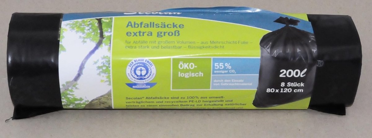 Extra Grote Vuilniszakken Zwart - Extra Sterk en Scheurvast - 200 Liter