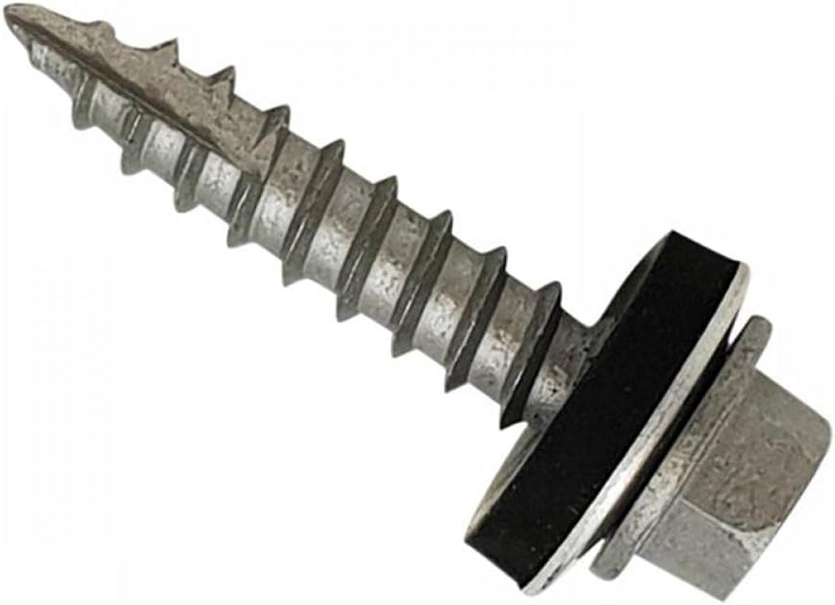 Dakbedekking Schroeven met EPDM Ring - Verzinkt voor Blad naar Hout