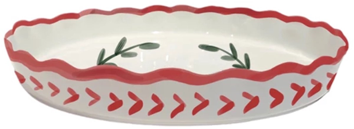 Val Pottery Marvelous taartvorm D32cm H5cm rood