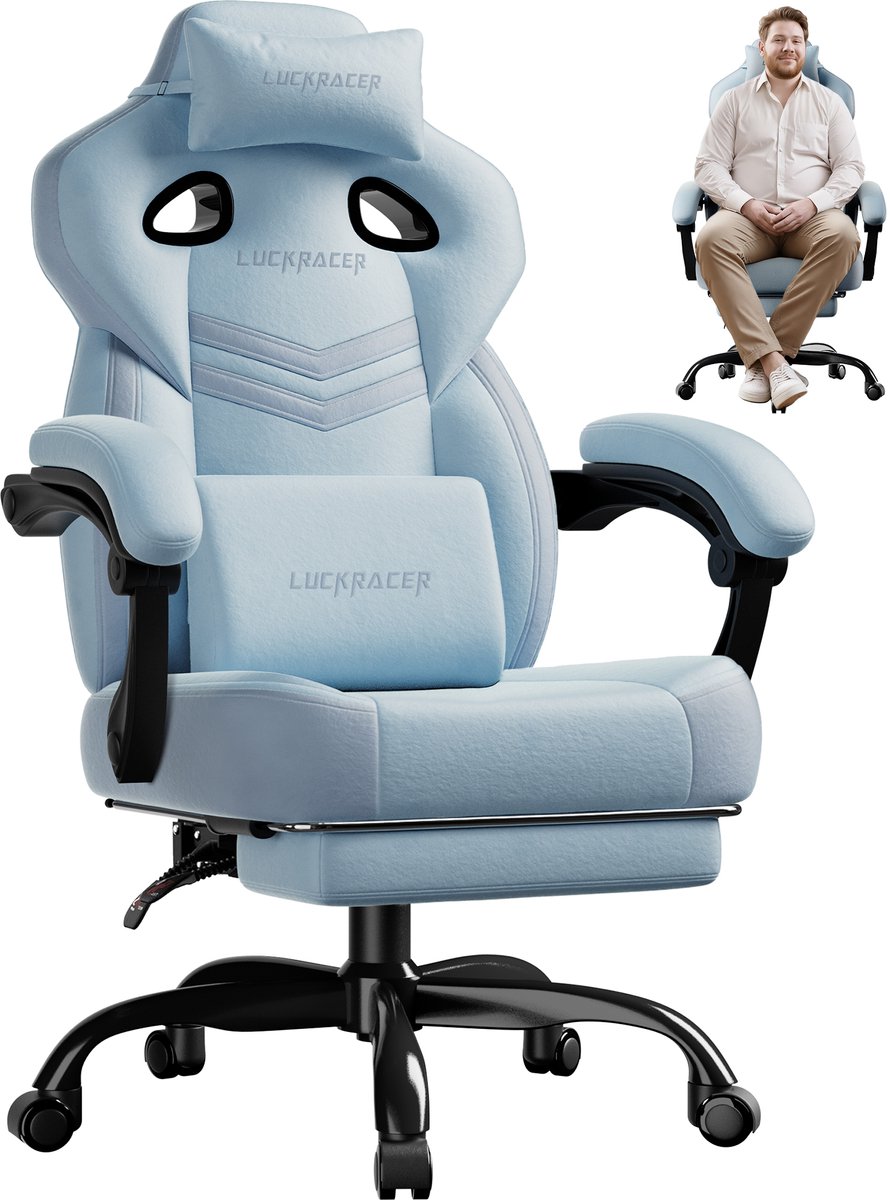 LUCKRACER Gaming Stoel met Memory Foam en Voetensteun - afbeelding 2