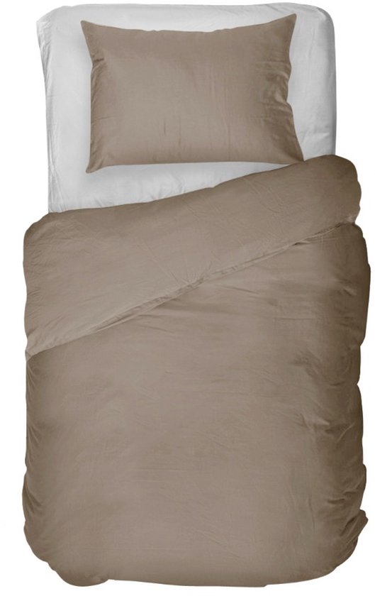 Kayori Susa Dekbedovertrek Flanel - 240x200-220 +2 slopen - Lits-jumeaux - Warm & Knuffelig - Taupe van Merkloos — afbeelding 2