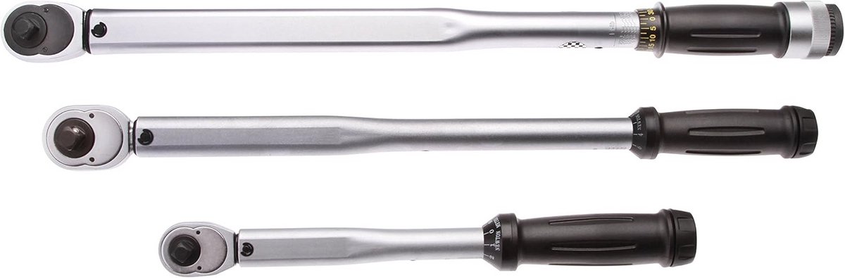 Set Momentsleutels 1/2 inch en 1/4 inch met diverse bereiken