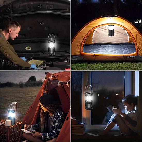 Grote kampeerlamp, buitententlamp, draagbare kampeerlamp, multifunctionele noodlamp, op batterijen (batterijen niet inbegrepen) - 1 — afbeelding 4