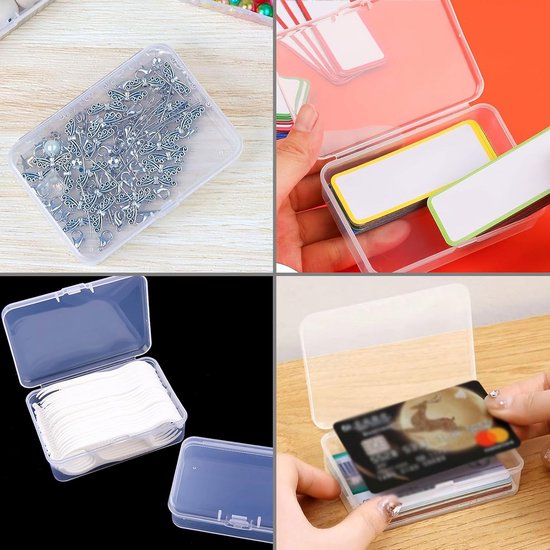 Bohrma 12 stuks speelkaarten, box, etui, transparant, lege kaartenbox