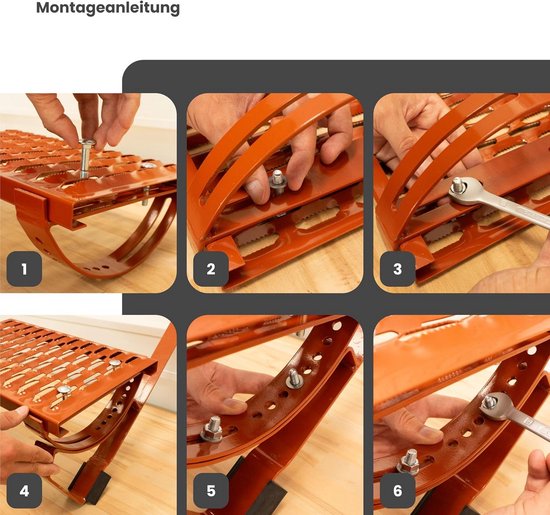 Veilig Looprooster Set voor Platte Dakpannen - 120cm - Tegelrood ...