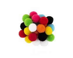 Pom Pom 2 cm assorti 24 stuks