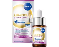 NIVEA Luminous630 Skin Glow Instant Glow Serum - Hydrateert - Niacinamide - Aloe Vera - Alle Huidtype- Anti-Pigment - Skincare - 15ml