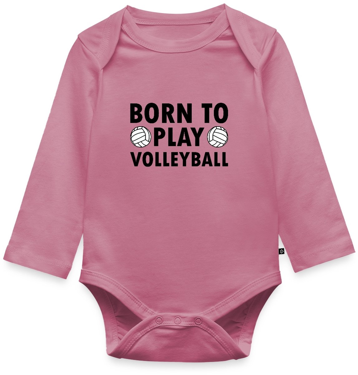 Geboren Om Volleybal Te Spelen Baby Rompertje Met Lange Mouwen