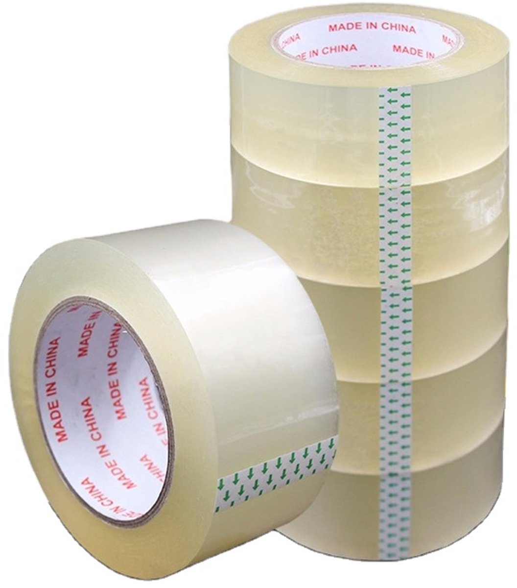 BOLTRIX Verpakkingstape transparant – 55 micron – 48 mm x 66 m – Sterke kleefkracht – BOPP – Set van 6 rollen
