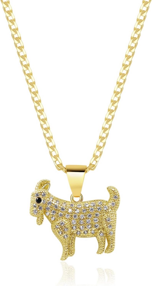 Gouden Heren- en Damesketting Roestvrij Staal HipHop Stijl