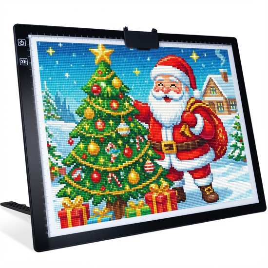 Crafts&Co Lightpad A3 Oplaadbaar - Tekenen, Schetsen en Diamond Painting - Tekenbord A3 Draadloos - Hobby en Creatief - Volwassenen en Kinderen - Tekentablet - Educatief Speelgoed - Tekenen & Kleuren - Knutselspullen - DIY - Zwart