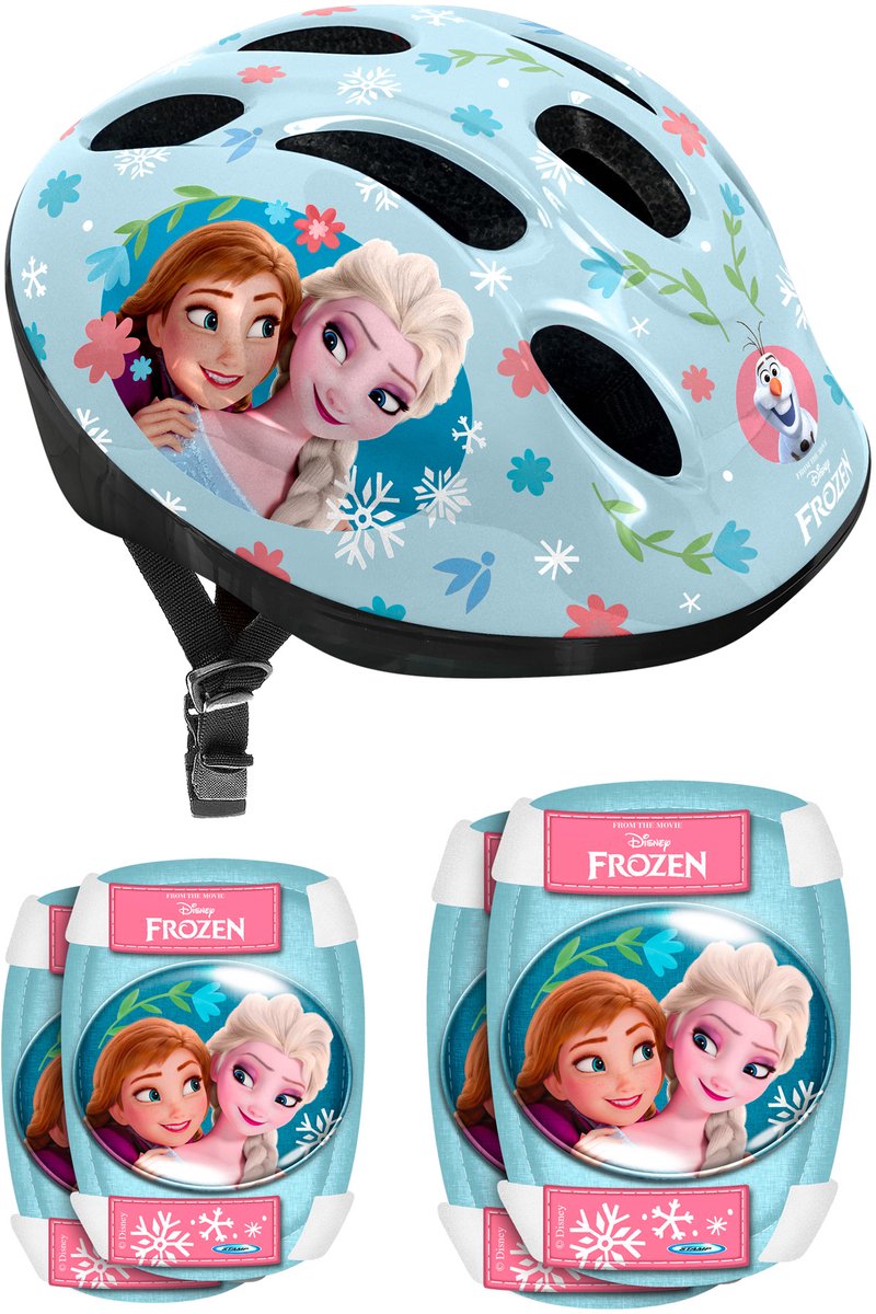 Disney Kinderhelm Met Pads Frozen Meisjes Blauw 5-delig Disney Kinderhelm Met Pads Frozen Meisjes Blauw 5-delig