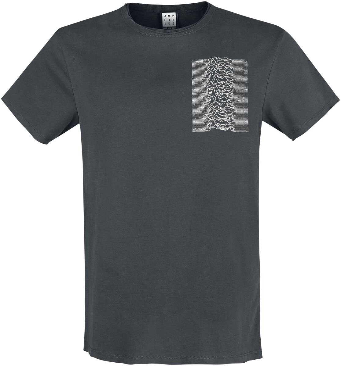 Joy Division Amplified Collection - Pulsar Pocket Tracklist Heren T-shirt - houtskool - XS
