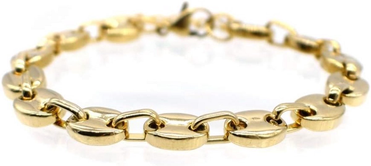 Dames Armband Roestvrij Staal Gouden Schakelarmband Cadeau