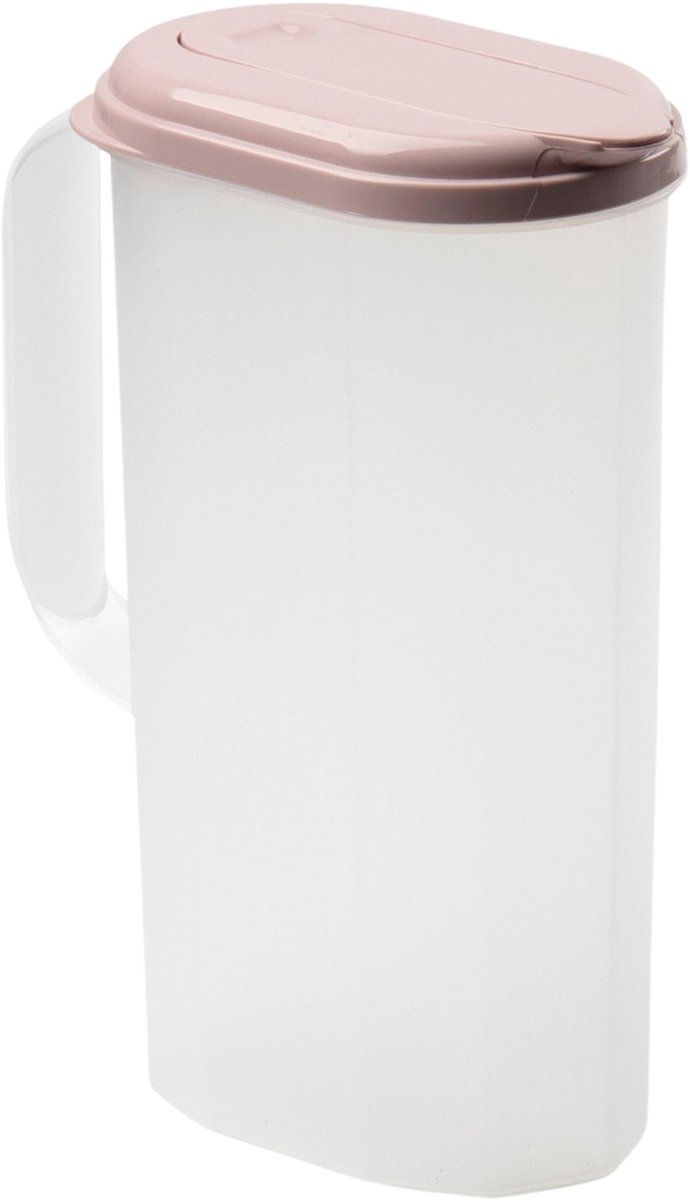 Schenkkan - Limonadekan - Waterkan - met deksel - 2000 ml - oudroze - kunststof