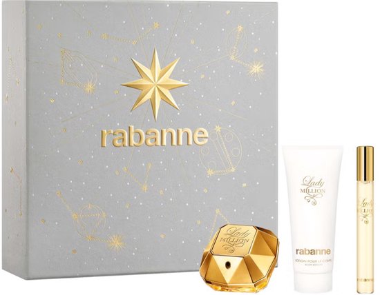 Paco Rabanne Lady Million Giftset - 50ml Eau De Parfum - 100ml Bodylotion & 10ml Travelspray