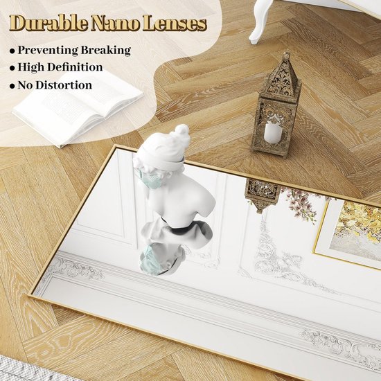 AAZZKANG Unregelmäßiger Ganzkörperspiegel, groß, mit Holzrahmen, asymmetrischer Ganzkörperspiegel für Schlafzimmer, Wohnzimmer, Eingangsbereich, goldfarben, 120 x 40 cm AAZZKANG Unregelmäßiger Ganzkörperspiegel, groß, mit Holzrahmen, asymmetrischer Ganzkörperspiegel für Schlafzimmer, Wohnzimmer, Eingangsbereich, goldfarben, 120 x 40 cm